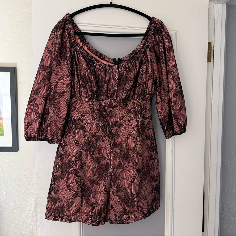 Vacation Playsuit in Black Lace - Vixen by Micheline Pitt - Picture 3 of 3